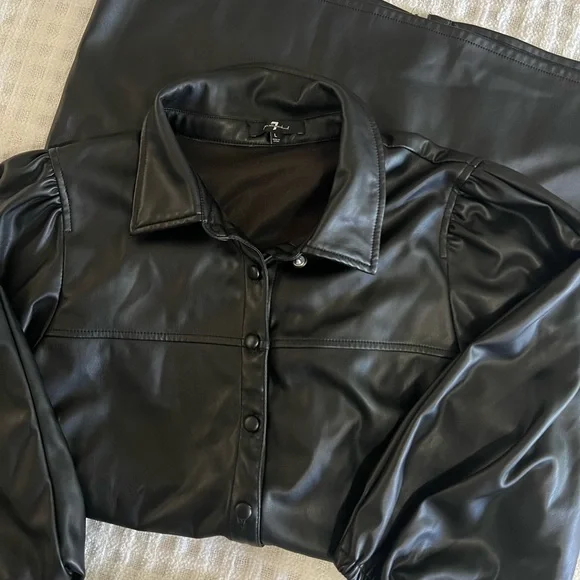 Seven Of All Men Kind Black Leather Mini Dress ✨📸 - Picture 1 of 3